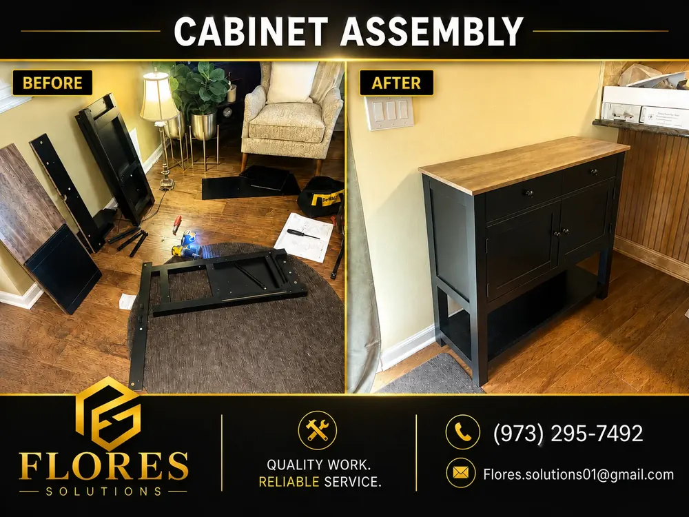 Cabinet assembly by Flores Solutions