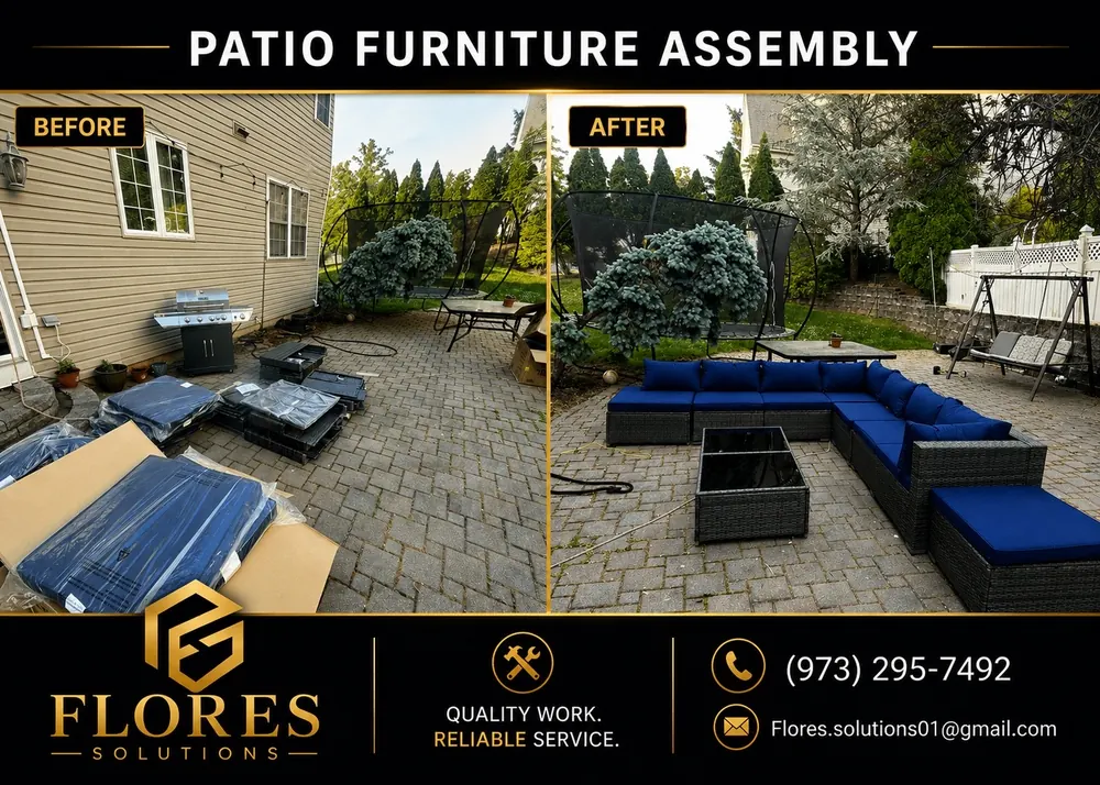 Patio furniture assembly by Flores Solutions